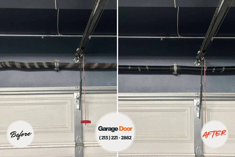 Before and after: garage door repair Parsons, WV